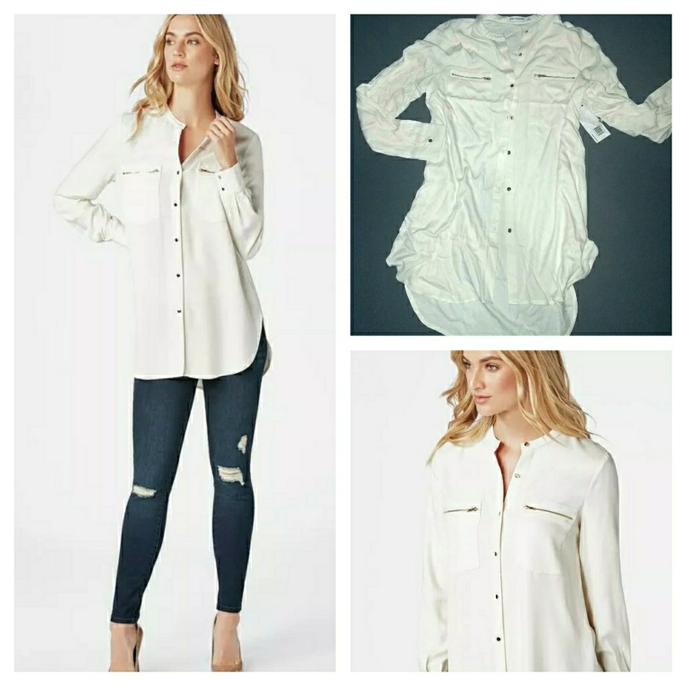 Flowy Button-down Tunic with pockets (L)